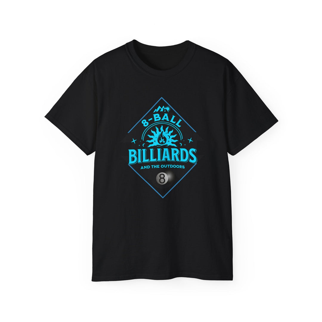 8 Ball Billiards and the Outdoors - Unisex Cotton T-Shirt - BFLY BILLIARDS