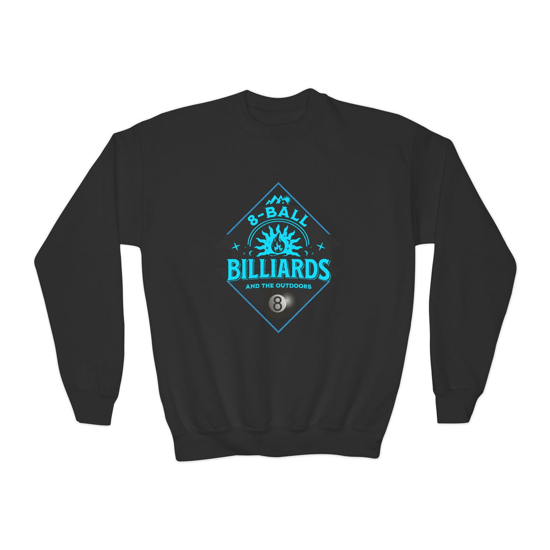 8 Ball Billiards and the Outdoors - Unisex Youth Crewneck Sweatshirt - BFLY BILLIARDS