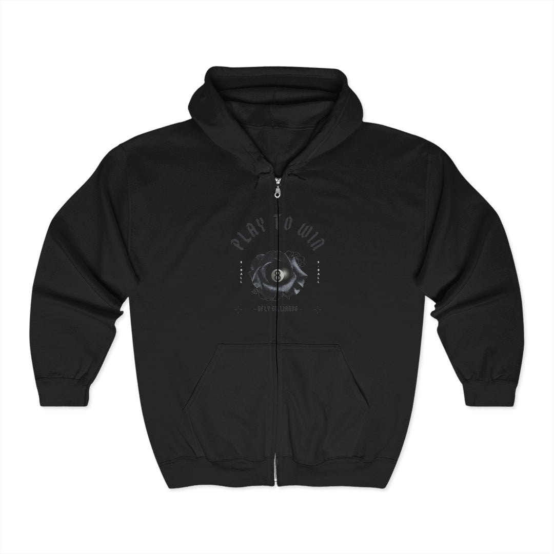 Play to Win - 8 Ball - Full Zip Hoodie - BFLY BILLIARDS