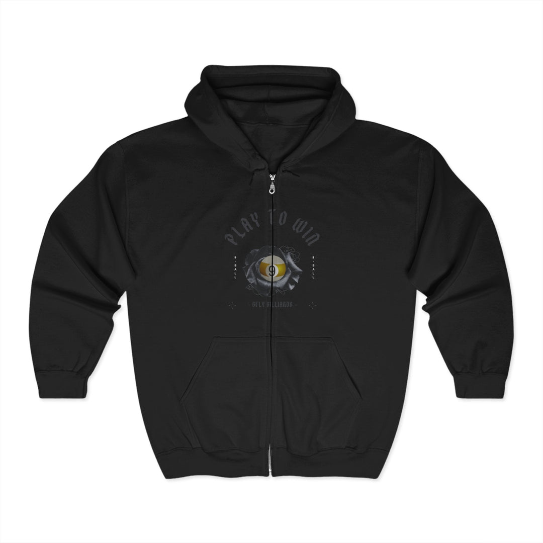 Play to Win - 9 Ball - Full Zip Hoodie - BFLY BILLIARDS