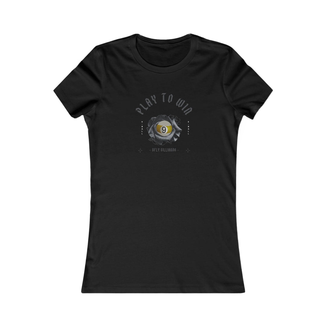 Play to Win - 9 Ball - Women's Fitted Tee - BFLY BILLIARDS