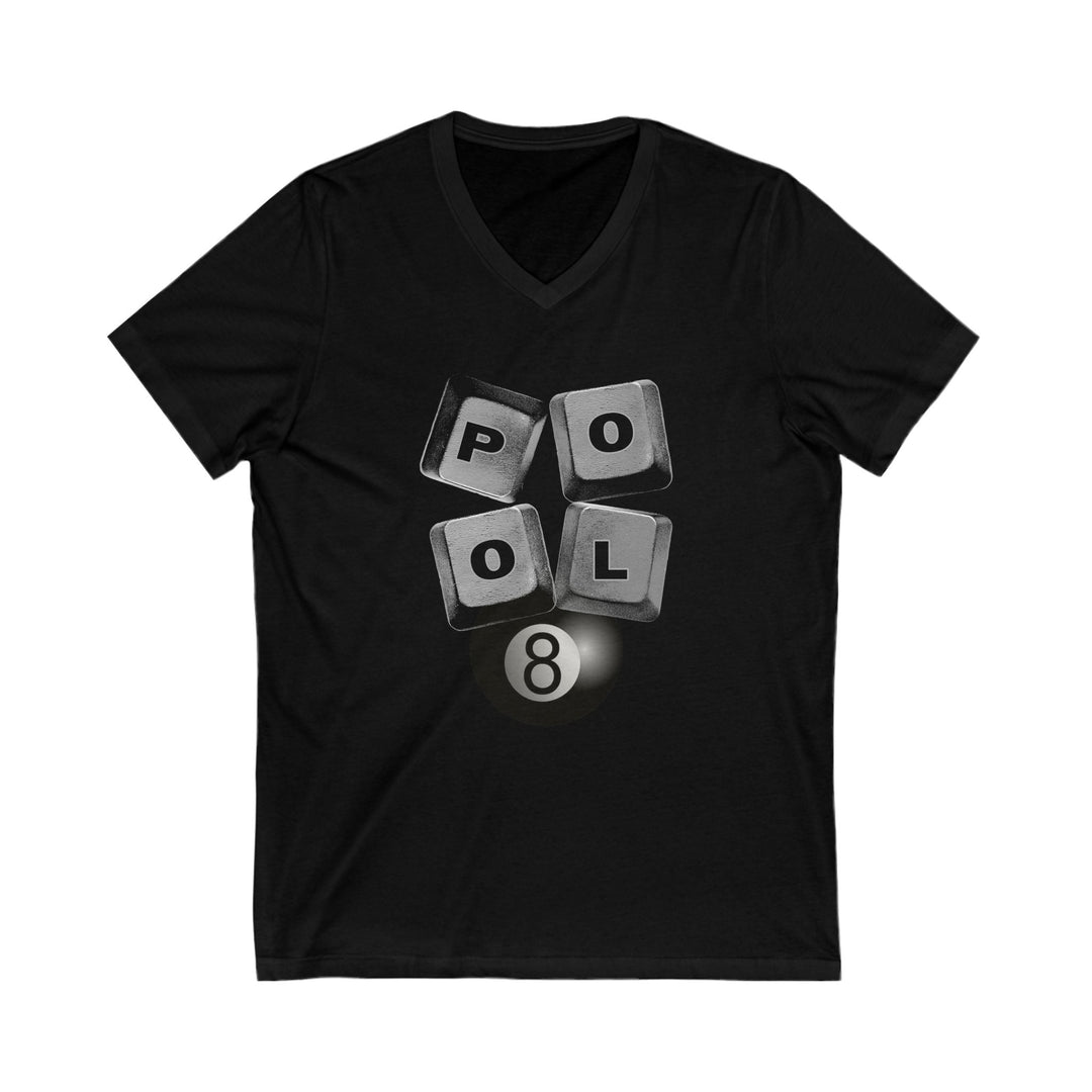 Pool Keys - 8 Ball - Unisex V - Neck Tee - BFLY BILLIARDS