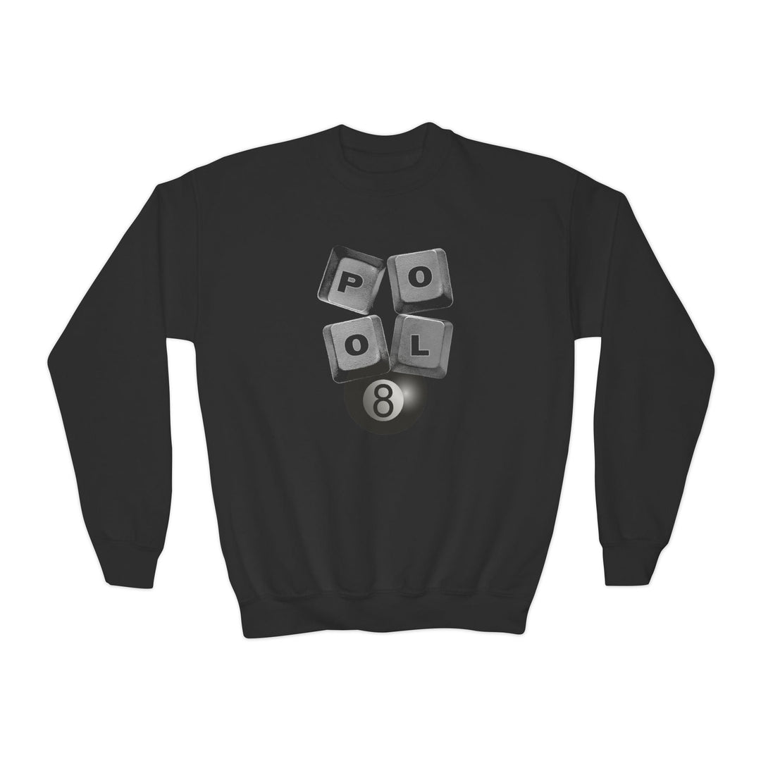 Pool Keys - 8 Ball - Unisex Youth Crewneck Sweatshirt - BFLY BILLIARDS