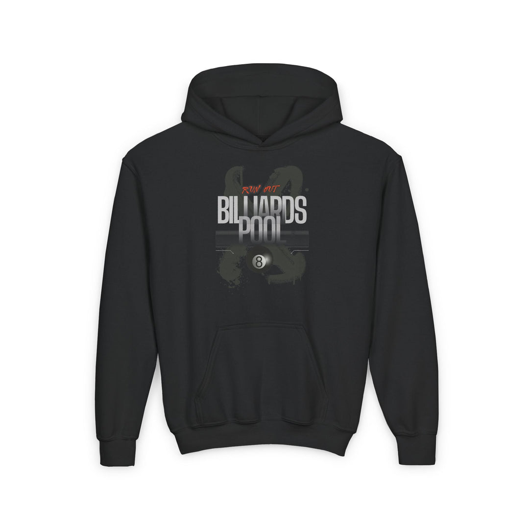 Runout Billiards - X - 8 Ball - Unisex Youth Pullover Hoodie - BFLY BILLIARDS