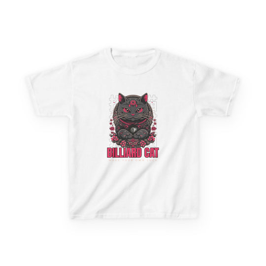 Billiard 8 Ball Cat - Youth Cotton Tee