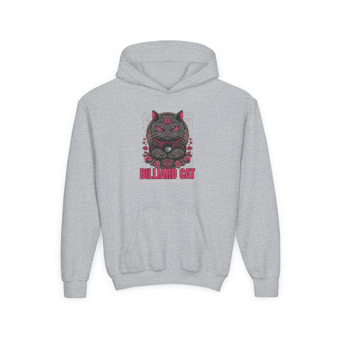 Billiard 8 Ball Cat - Unisex Youth Pullover Hoodie