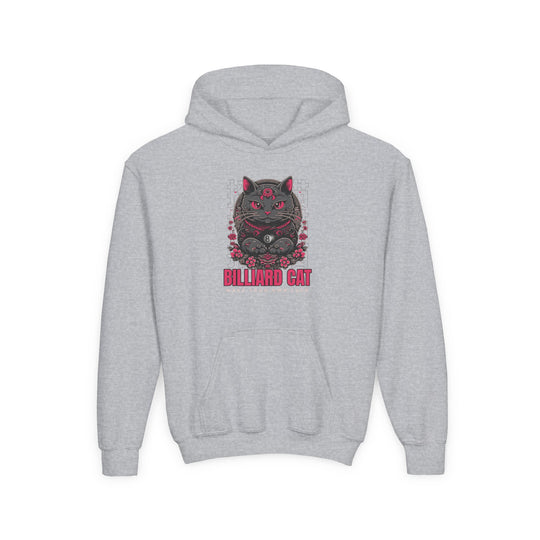 Billiard 8 Ball Cat - Unisex Youth Pullover Hoodie