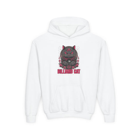 Billiard 8 Ball Cat - Unisex Youth Pullover Hoodie