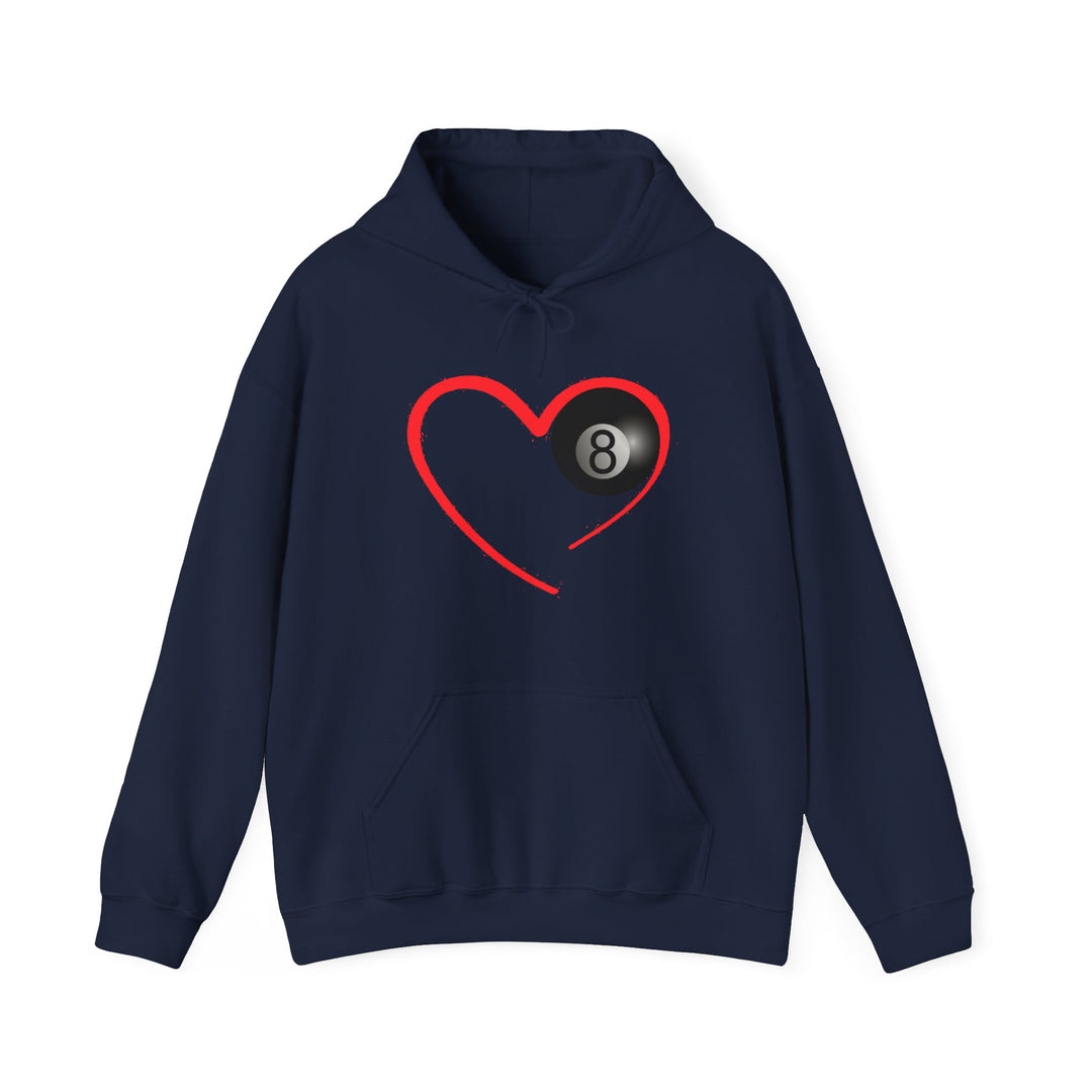 Red Line Love - 8 Ball - Unisex Pullover Hoodie