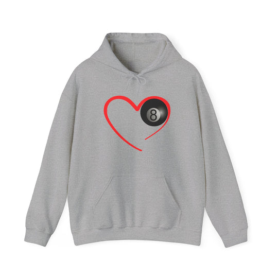 Red Line Love - 8 Ball - Unisex Pullover Hoodie