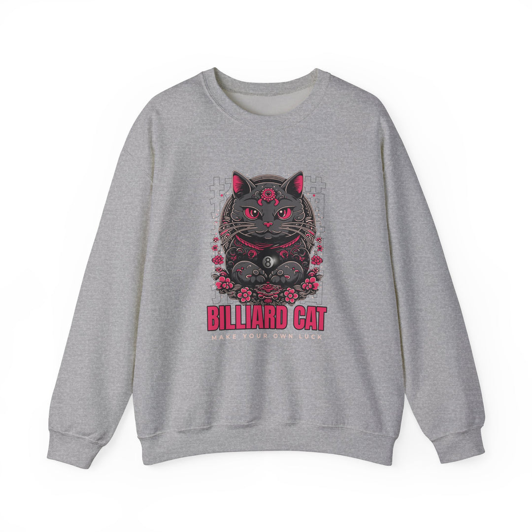 Billiard 8 Ball Cat - Unisex Crewneck Sweatshirt