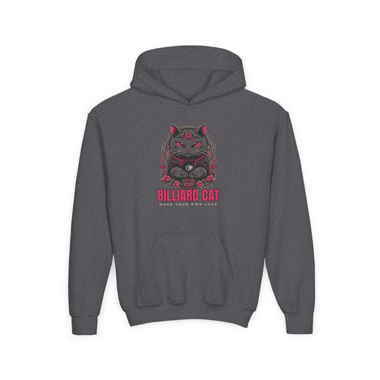 Billiard 8 Ball Cat - Unisex Youth Pullover Hoodie