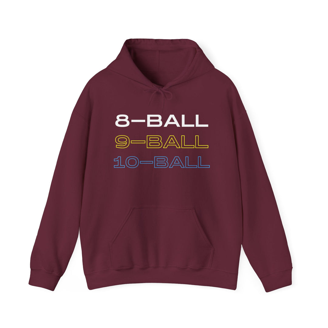 8 - BALL, 9 - BALL, 10 - BALL - Unisex Pullover Hoodie - BFLY BILLIARDS