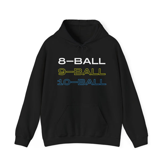 8 - BALL, 9 - BALL, 10 - BALL - Unisex Pullover Hoodie - BFLY BILLIARDS