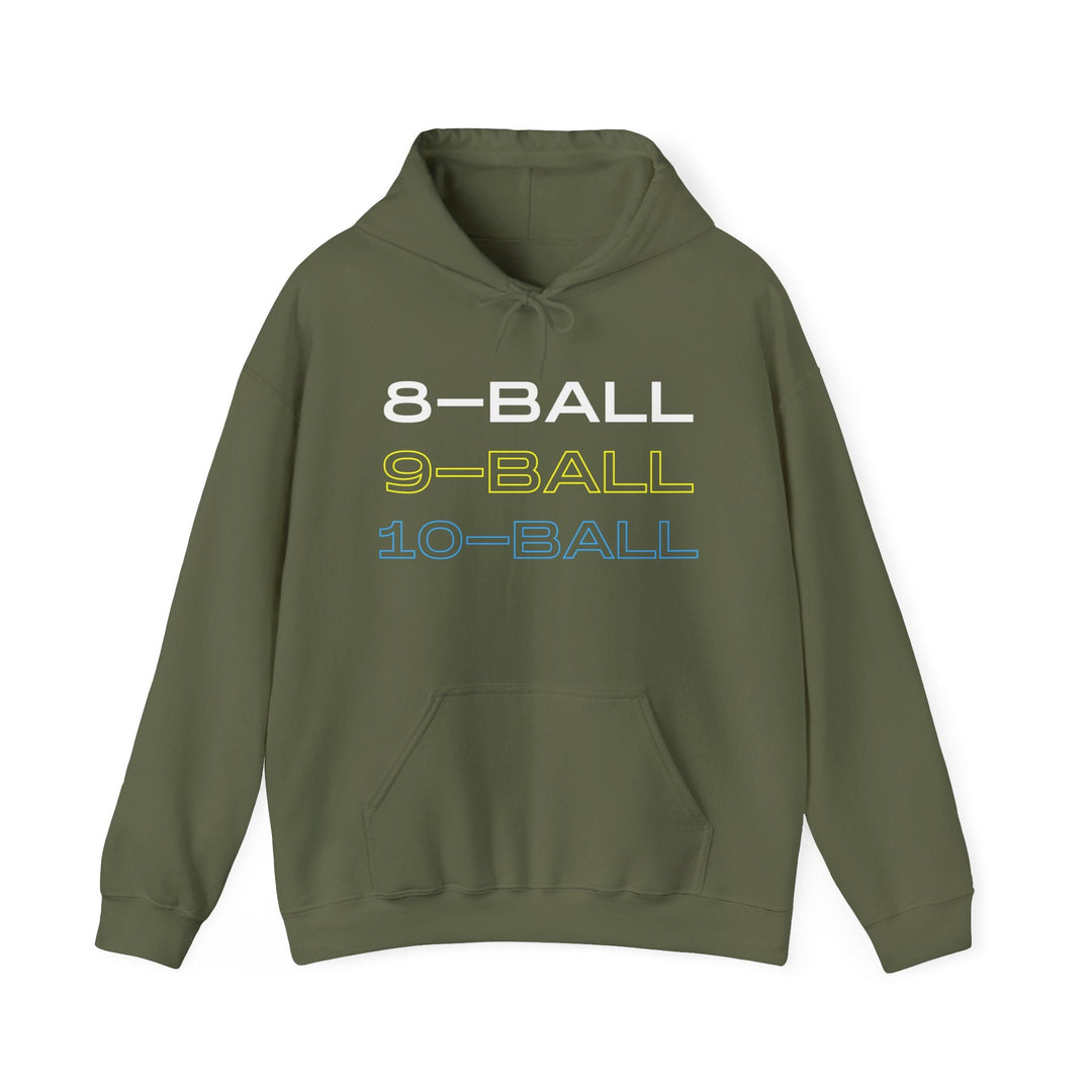 8 - BALL, 9 - BALL, 10 - BALL - Unisex Pullover Hoodie - BFLY BILLIARDS