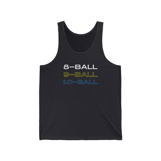 8 - BALL, 9 - BALL, 10 - BALL - Unisex Tank Top - BFLY BILLIARDS