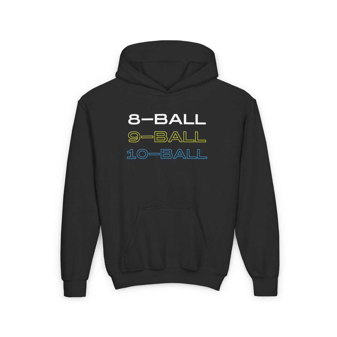 8 - BALL, 9 - BALL, 10 - BALL - Unisex Youth Pullover Hoodie - BFLY BILLIARDS