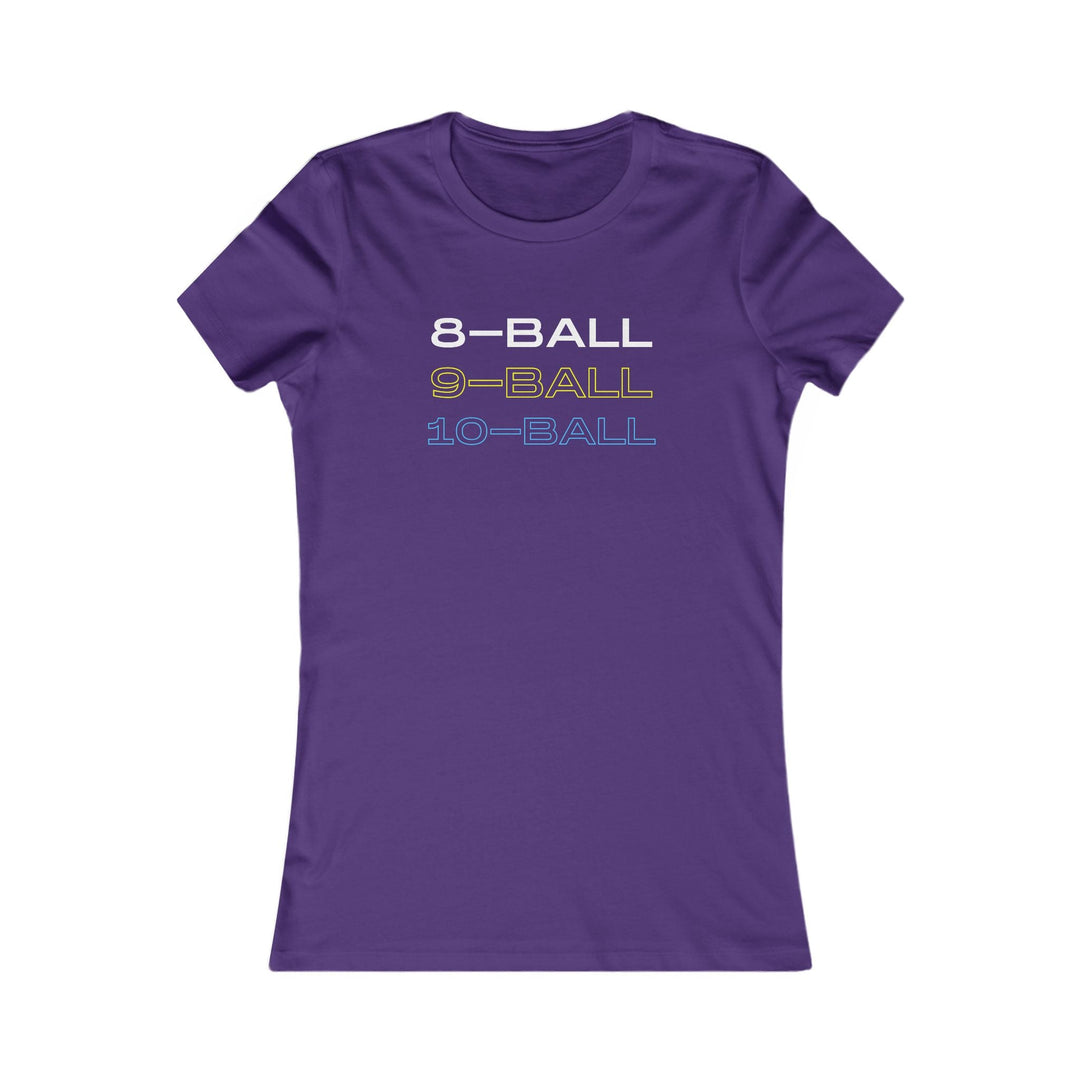 8 - BALL, 9 - BALL, 10 - BALL - Women's Fitted Tee - BFLY BILLIARDS