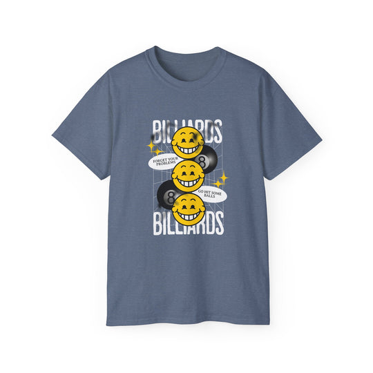 8 Ball Billiard Happiness - Unisex Cotton T-Shirt - BFLY BILLIARDS