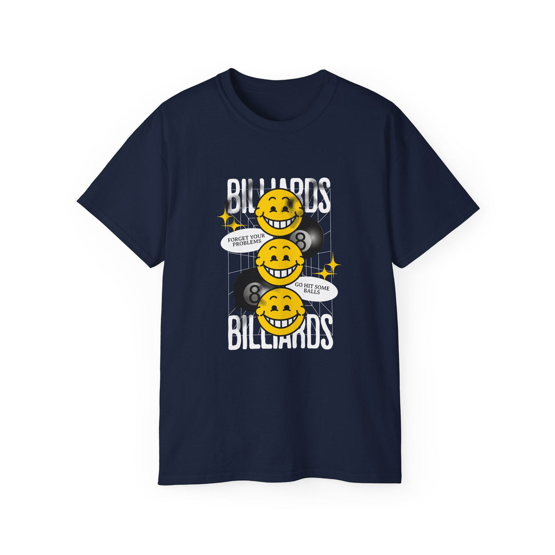8 Ball Billiard Happiness - Unisex Cotton T-Shirt - BFLY BILLIARDS