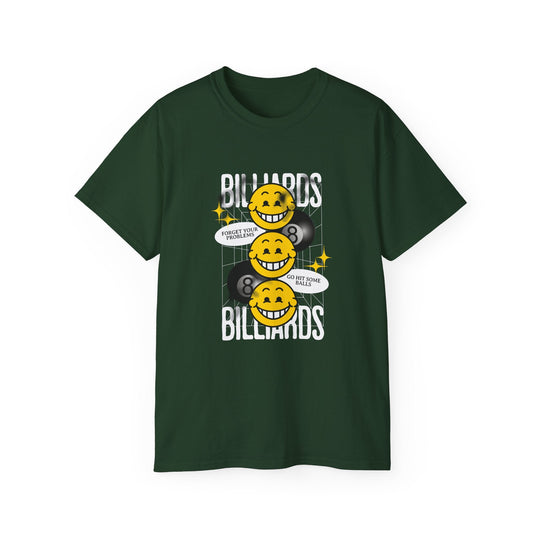 8 Ball Billiard Happiness - Unisex Cotton T-Shirt - BFLY BILLIARDS