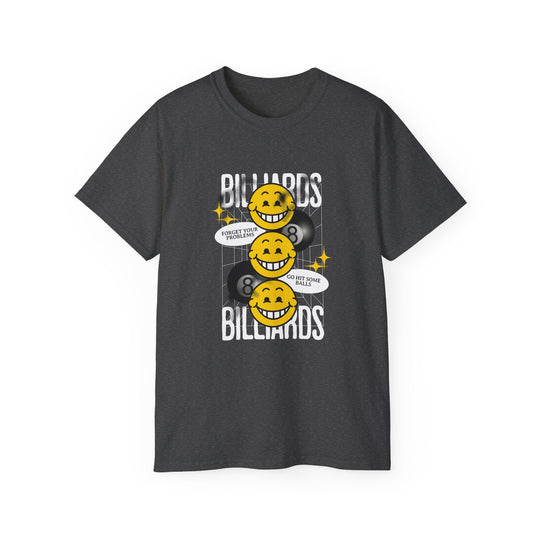 8 Ball Billiard Happiness - Unisex Cotton T-Shirt - BFLY BILLIARDS