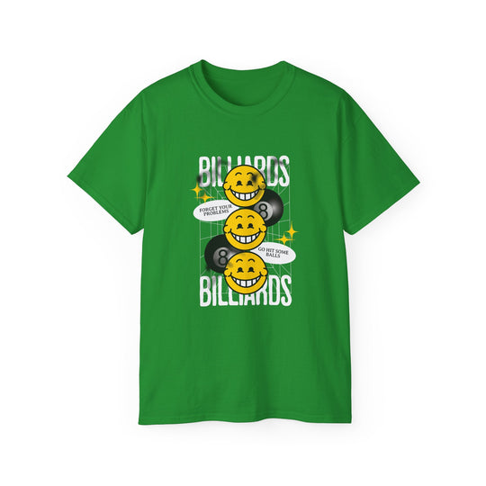 8 Ball Billiard Happiness - Unisex Cotton T-Shirt - BFLY BILLIARDS