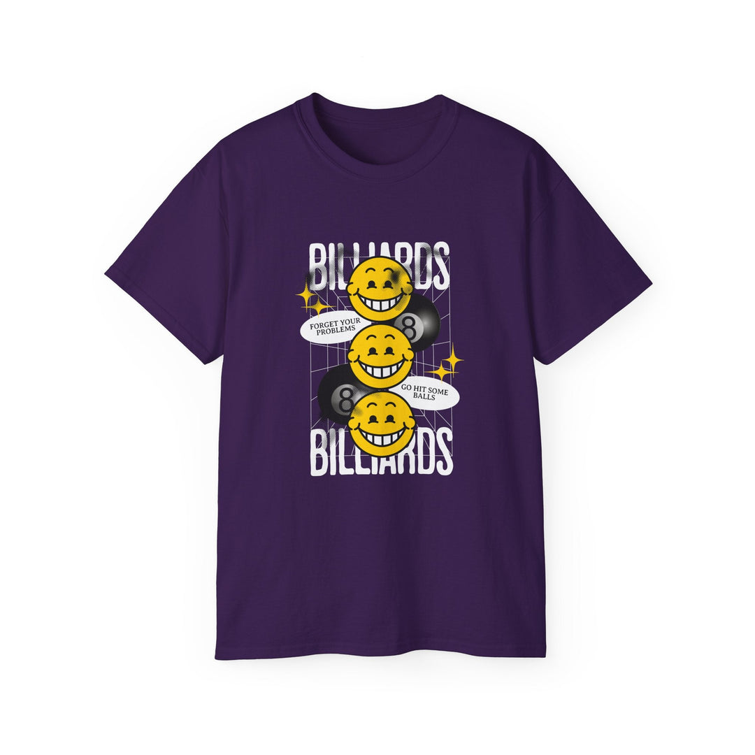 8 Ball Billiard Happiness - Unisex Cotton T-Shirt - BFLY BILLIARDS