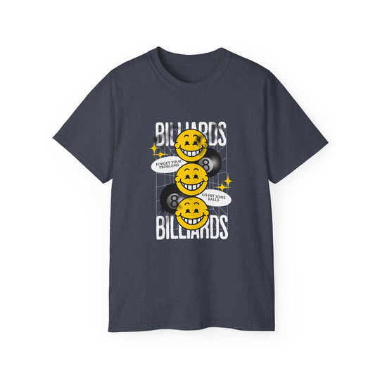 8 Ball Billiard Happiness - Unisex Cotton T-Shirt - BFLY BILLIARDS