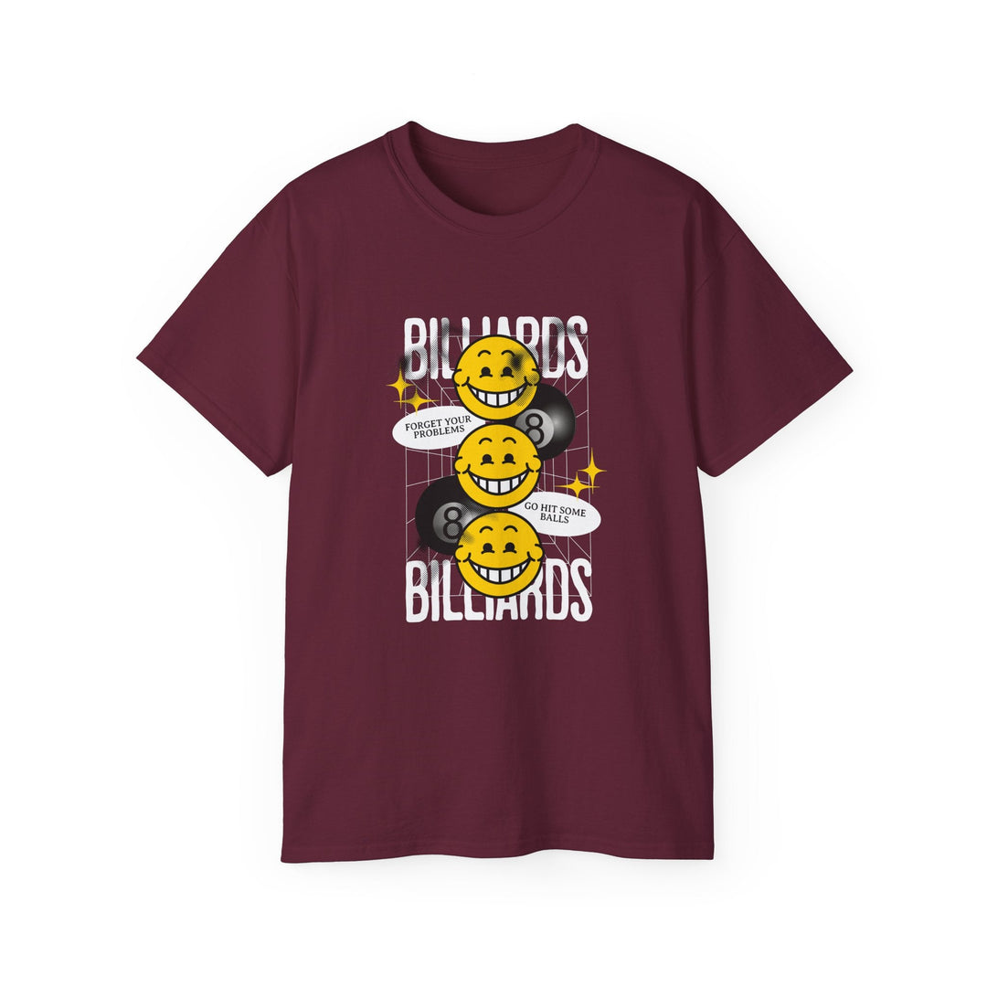 8 Ball Billiard Happiness - Unisex Cotton T-Shirt - BFLY BILLIARDS