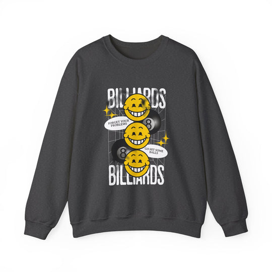 8 Ball Billiard Happiness - Unisex Crewneck Sweatshirt - BFLY BILLIARDS