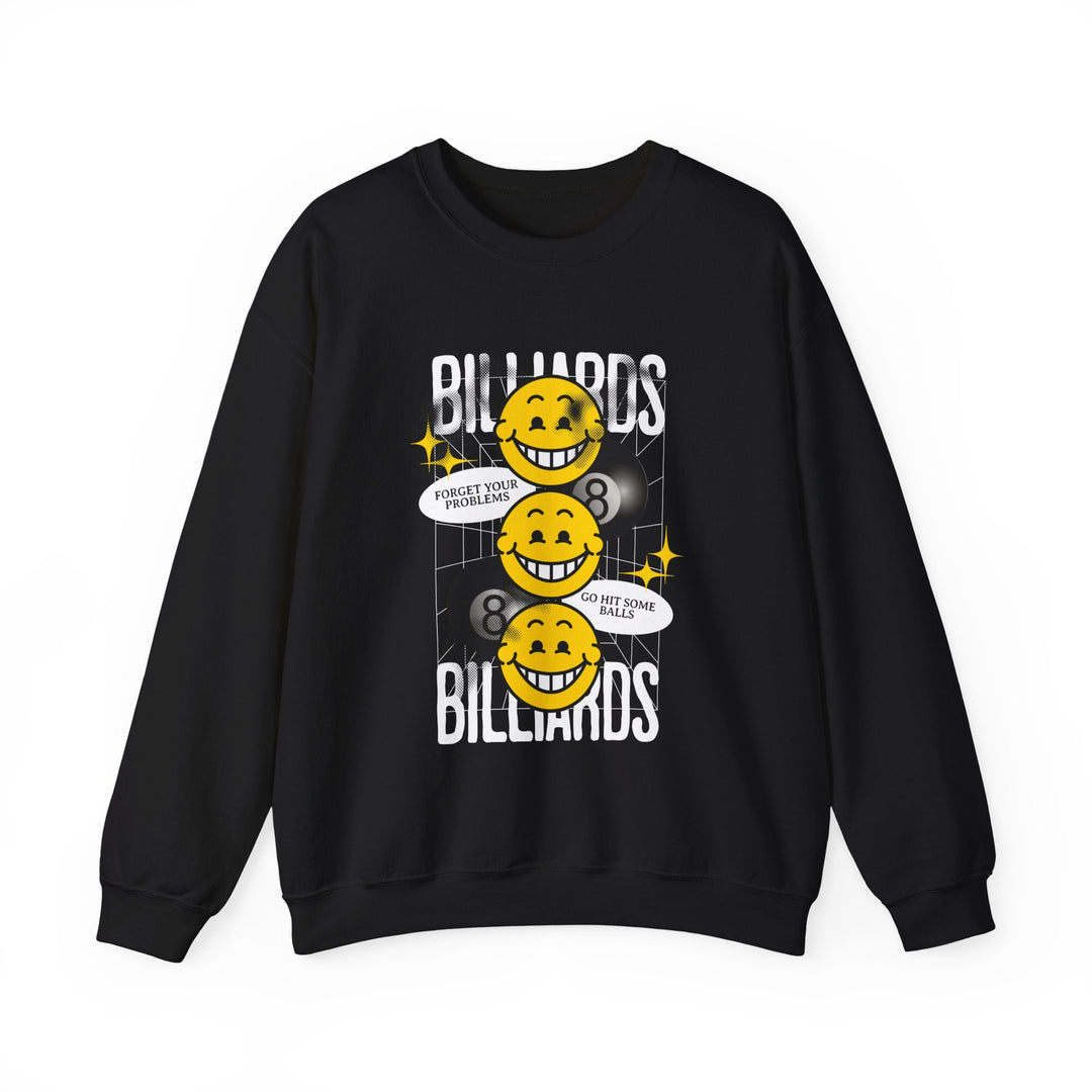 8 Ball Billiard Happiness - Unisex Crewneck Sweatshirt - BFLY BILLIARDS