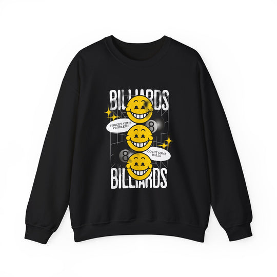 8 Ball Billiard Happiness - Unisex Crewneck Sweatshirt - BFLY BILLIARDS