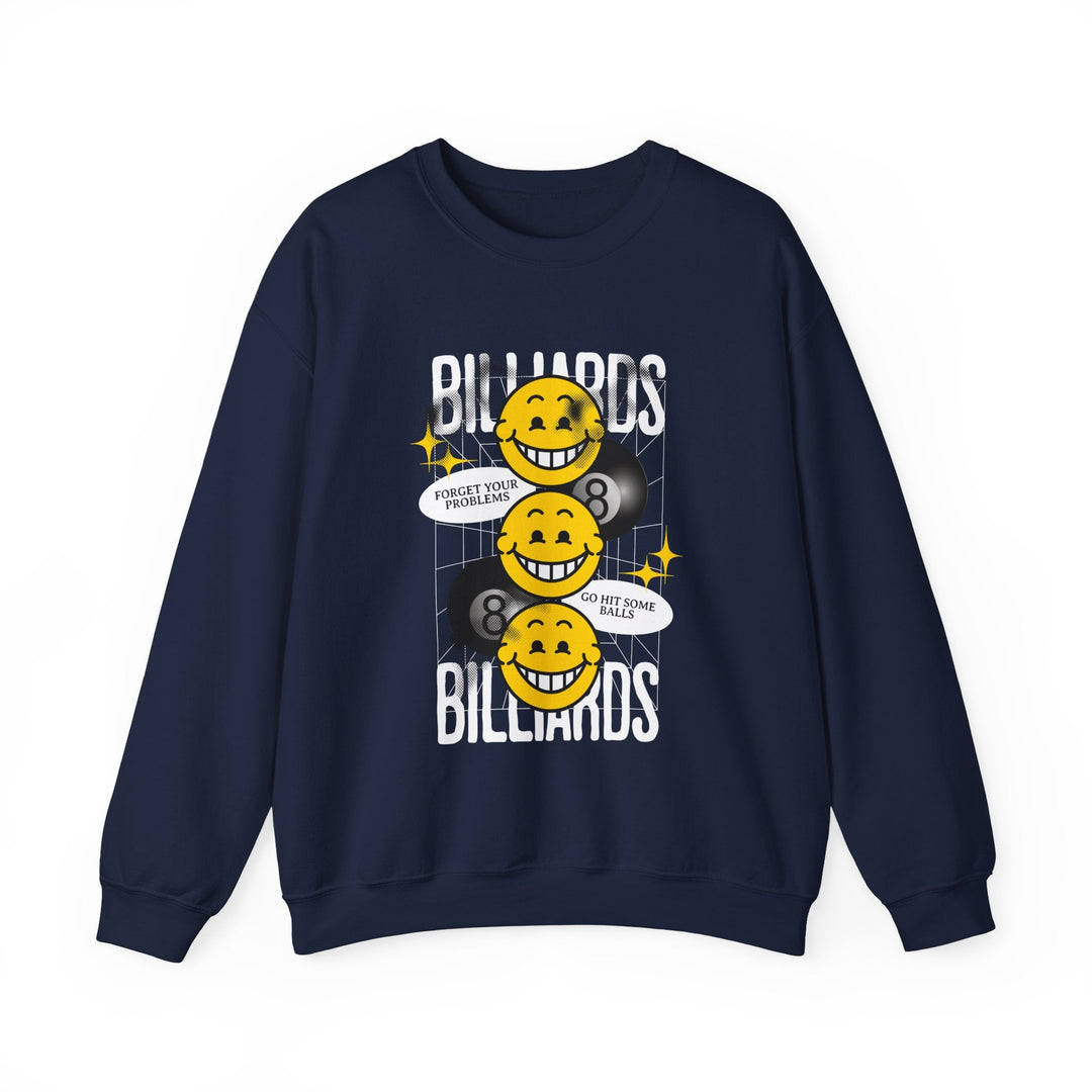 8 Ball Billiard Happiness - Unisex Crewneck Sweatshirt - BFLY BILLIARDS