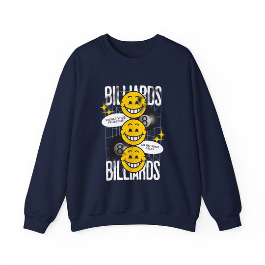 8 Ball Billiard Happiness - Unisex Crewneck Sweatshirt - BFLY BILLIARDS