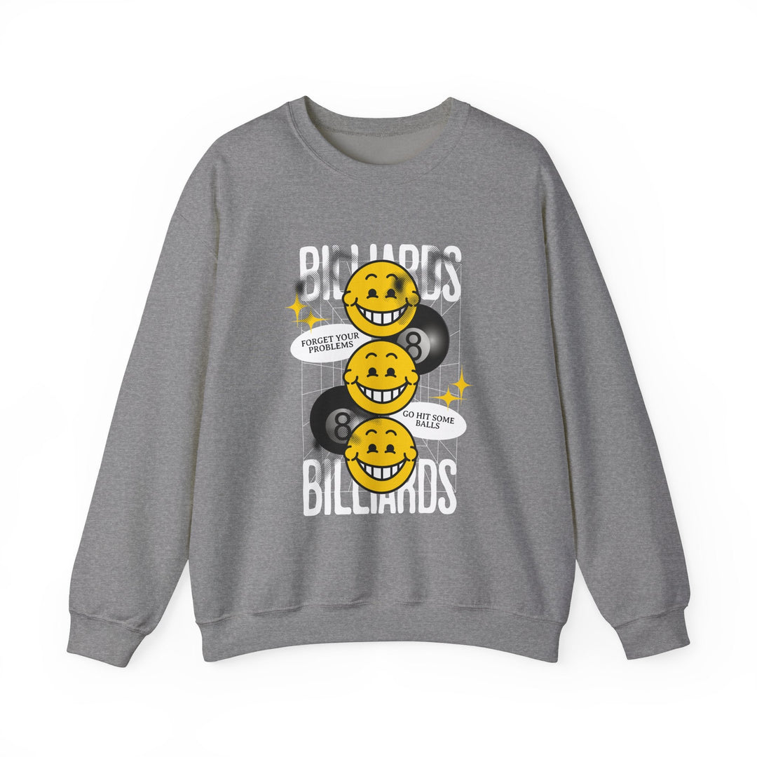 8 Ball Billiard Happiness - Unisex Crewneck Sweatshirt - BFLY BILLIARDS