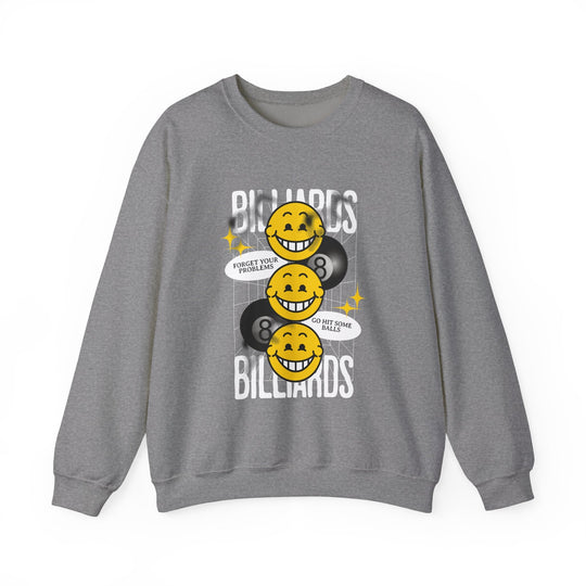 8 Ball Billiard Happiness - Unisex Crewneck Sweatshirt - BFLY BILLIARDS