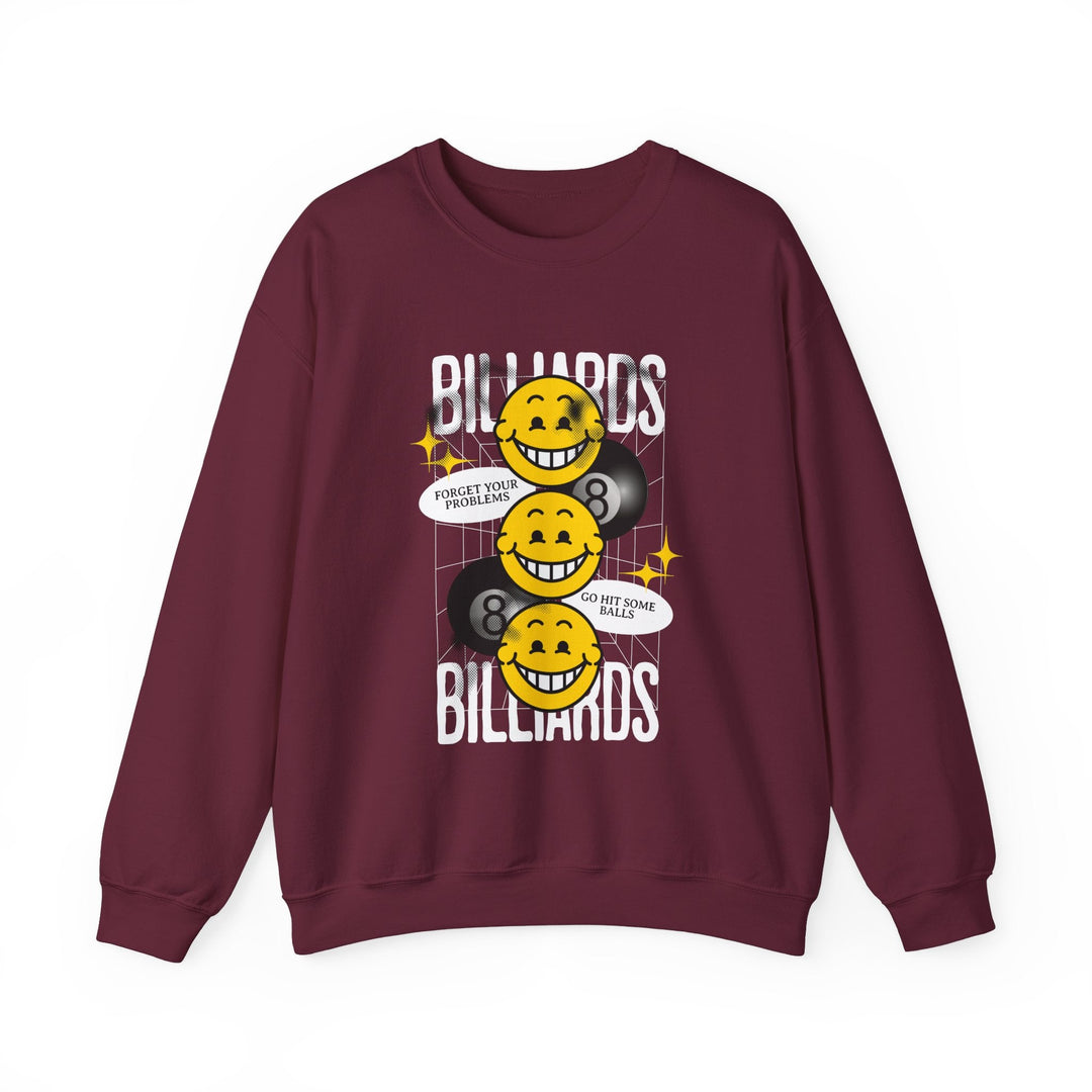 8 Ball Billiard Happiness - Unisex Crewneck Sweatshirt - BFLY BILLIARDS