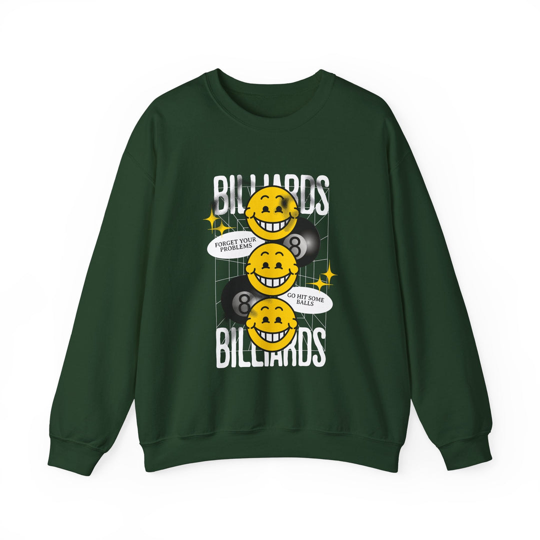 8 Ball Billiard Happiness - Unisex Crewneck Sweatshirt - BFLY BILLIARDS