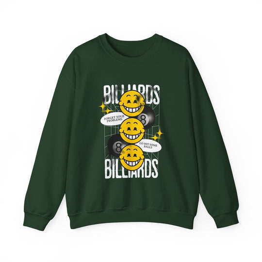 8 Ball Billiard Happiness - Unisex Crewneck Sweatshirt - BFLY BILLIARDS