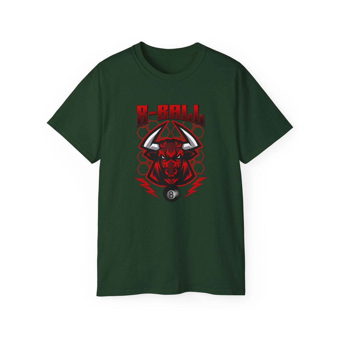 8 Ball Bull - Unisex Cotton T-Shirt - BFLY BILLIARDS
