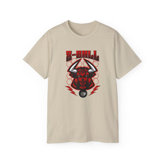8 Ball Bull - Unisex Cotton T-Shirt - BFLY BILLIARDS