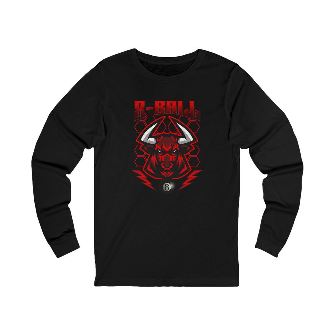 8 Ball Bull - Unisex Long Sleeve Tee - BFLY BILLIARDS