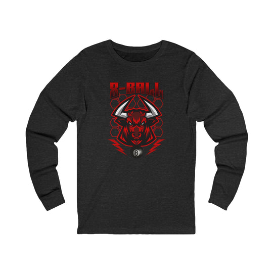 8 Ball Bull - Unisex Long Sleeve Tee - BFLY BILLIARDS