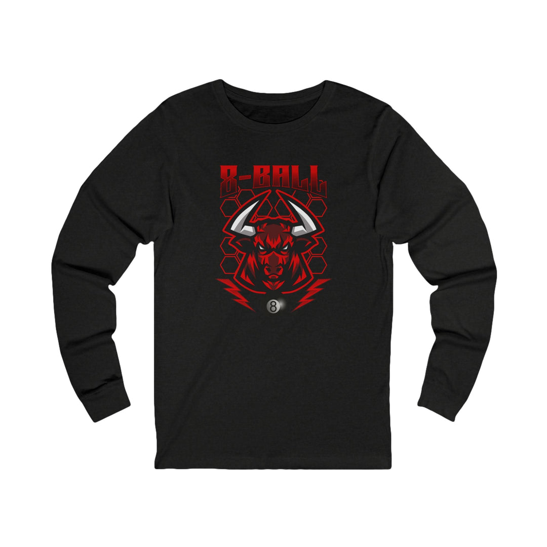 8 Ball Bull - Unisex Long Sleeve Tee - BFLY BILLIARDS