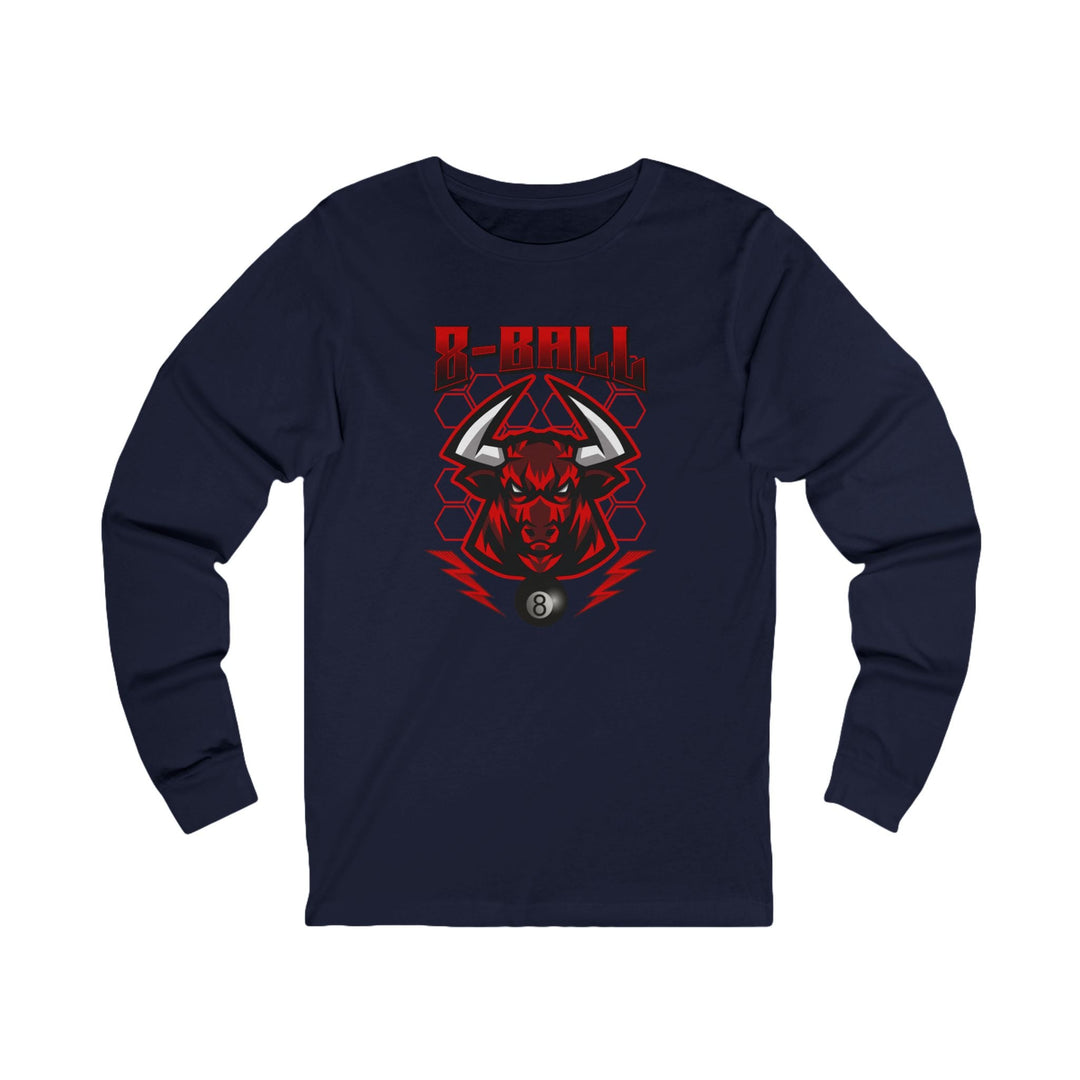 8 Ball Bull - Unisex Long Sleeve Tee - BFLY BILLIARDS