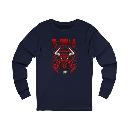 8 Ball Bull - Unisex Long Sleeve Tee - BFLY BILLIARDS