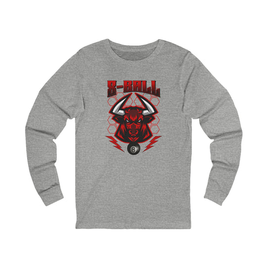8 Ball Bull - Unisex Long Sleeve Tee - BFLY BILLIARDS