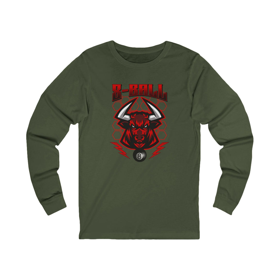 8 Ball Bull - Unisex Long Sleeve Tee - BFLY BILLIARDS