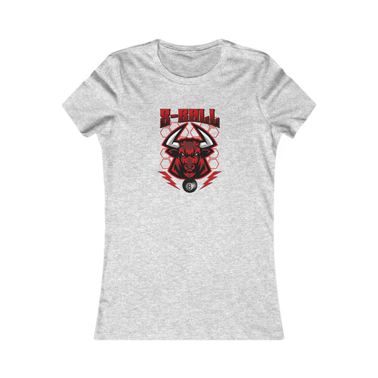 8 Ball Bull - Women's Fitted Tee - BFLY BILLIARDS